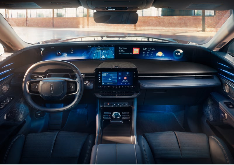 The panoramic display is shown in a 2024 Lincoln Nautilus® SUV. | Vision Lincoln in Wahpeton ND